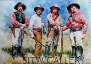 fourWesterners four-westerners-print-larry-veeder