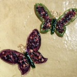 Heidi Riha Fused Glass Art Butterfly Ornaments