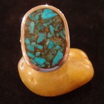villa grove turquoise inlay ring Randy Christensen
