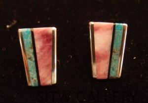 navajo inlay earrings jimmy poyer
