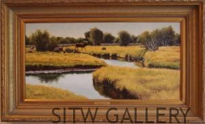 a bend in the river oil painting don dernovich