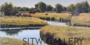 bend in the river oil painting don dernovich