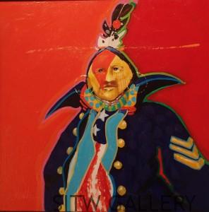 the raider acrylic board painting j nelson