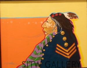 captures the army coat acrylic board painting j. nelson