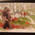 strawberry black bear oil painting amy poor