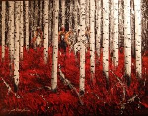 tree warrior acrylic painting joanne bird