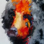 a bit of color oil painting bear linda st. clair