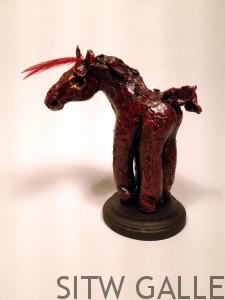 Small Horse sculpture cassandra sharon, clay