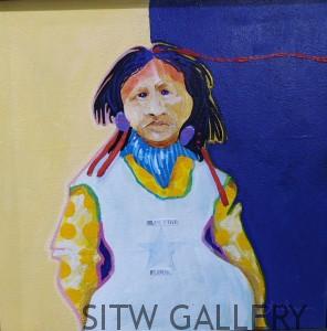 blue star acrylic board painting j. nelson