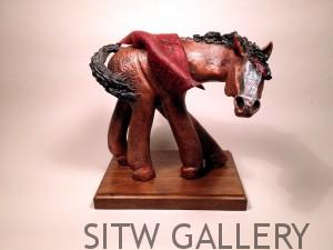 windswept aluminum horse sculpture cassandra sharon