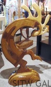 kokopelli wood sculpture gary prazen