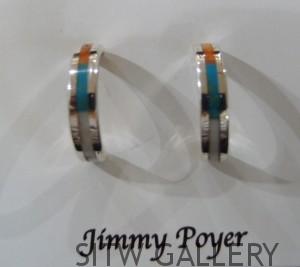 navajo inlay earring jimmy poyer