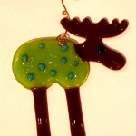 moose glass ornament 304, by Heidi Riha