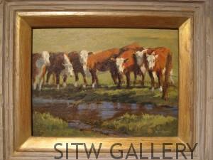 Red and White and Blue, oil painting by Karen Bonnie