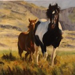 At the Edge of the Prairie, horse oil painting, by Margo Petterson