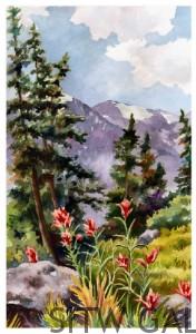 Indian Peaks, watercolor print, by Anne Gifford
