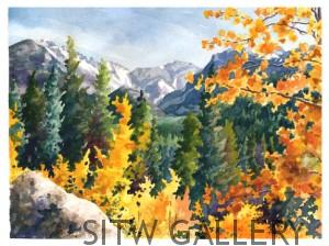 Rocky Mountain National Park, watercolor print, by Anne Gifford