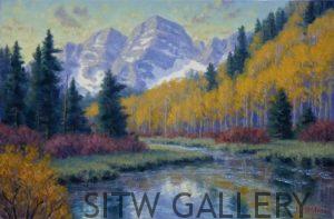 Autumn at Maroon Bells, oil, Randy Van Beek