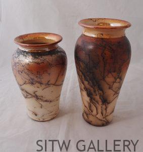 Medium Horsehair Raku Jars, Lance Timco, LT1-442