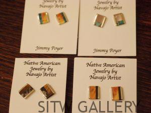 Jimmy Poyer Inlay Post Earrings