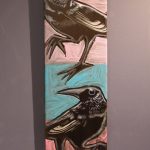 Ravens, acrylic on board, Leland Holiday
