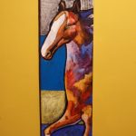 Leland Holiday, acrylic on wood, horse, TG2-Leland202