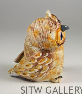 Night Vision, Paula Wenzl Bellacera, ceramic owl, PWB-32