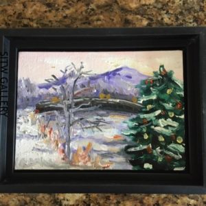 #1038 Frosty Morning, Creekside Golden 5" x 7" Image- 6".5 x 8.5" framed $125.00