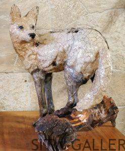 Outlaw, Coyote sculpture by Tammy Lynne Penn, TB3-337