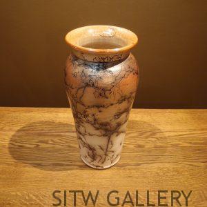 Tall Horsehair Pottery, by Lance Timco, LT1-470