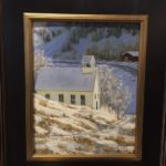#9 Mountain Church 11" x 14"/ 17.5" x 15" total $800.00