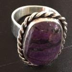 #r-7 Sterling Silver Ring Sugilite Stone $400.00