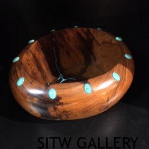 #LF1-278 Bowl Turq 8" l x 7"w x 4" h $450.00