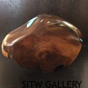 LF1-271 Turq Inlay Ironwood Buffalo 3.5"hx 5"l x 2"w $175.00