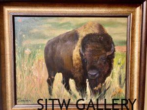 Buffalo Oil Framed 16x12 $950 DE2-10